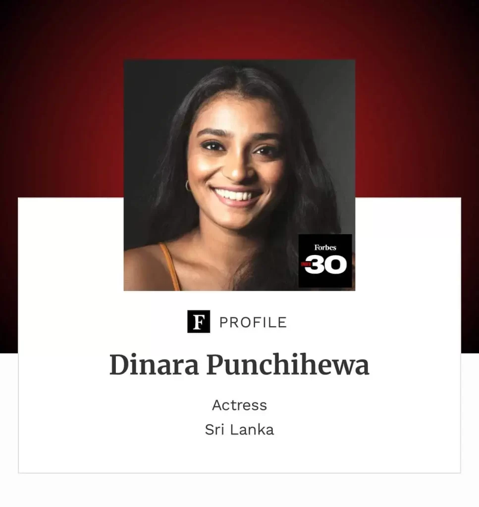Sri Lankan star Dinara Punchihewa in Forbes’ 2024 30 Under 30 Asia list